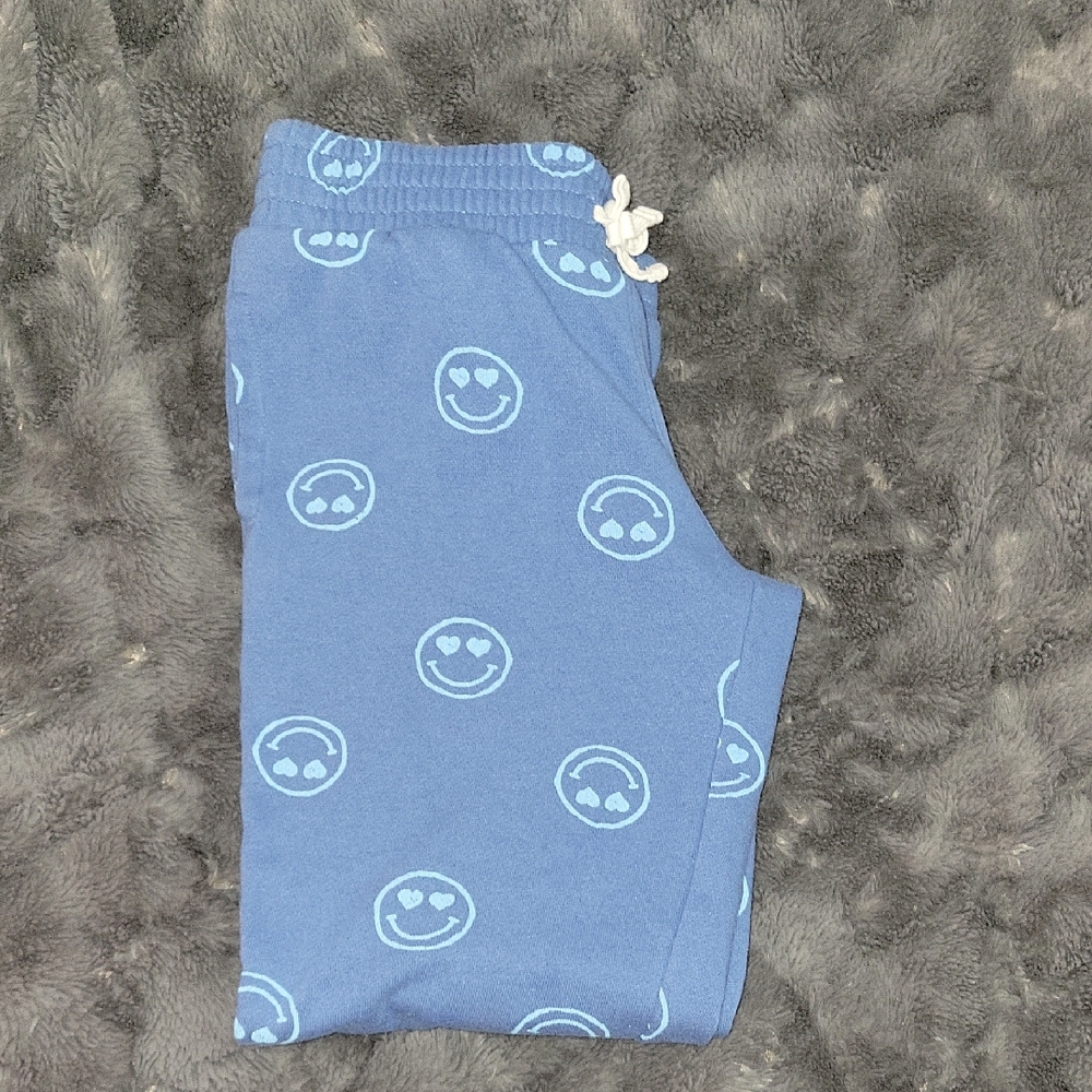 Wonder Nation Blue Joggers with Smiley Face